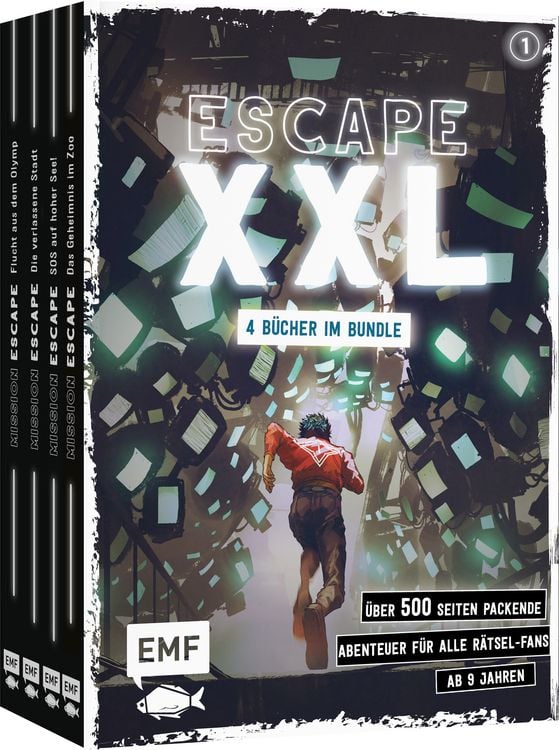 Produktbild: Escape XXL &ndash; &uuml;ber 500 Seiten packende Abenteuer f&uuml;r alle R&auml;tsel-Fans ab 9 Jahren (Band 1)