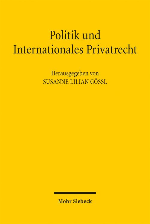 Produktbild: Politik und Internationales Privatrecht