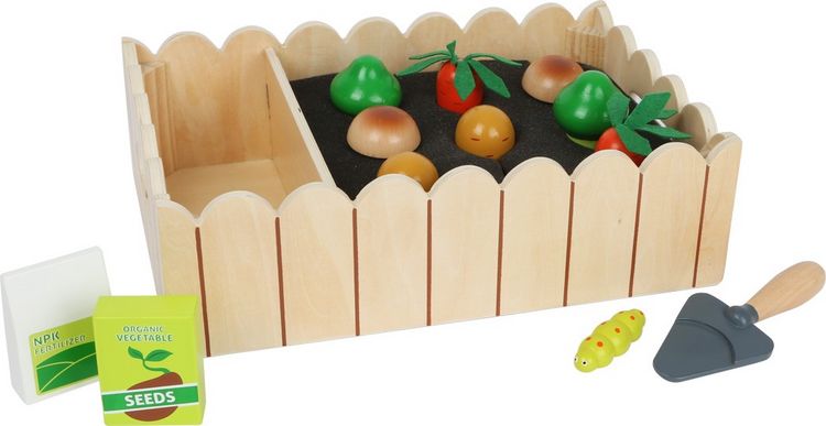 Small foot 12011 Gemüsegarten Spielset, MiniBeet mit Zubehör, 13