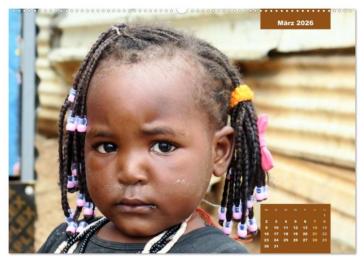 Produktbild: Kinderportr&auml;ts aus Afrika (Wandkalender 2026 DIN A2 quer), CALVENDO Monatskalender