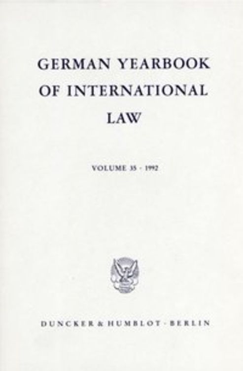 Produktbild: German Yearbook of International Law - Jahrbuch f&uuml;r Internationales Recht.