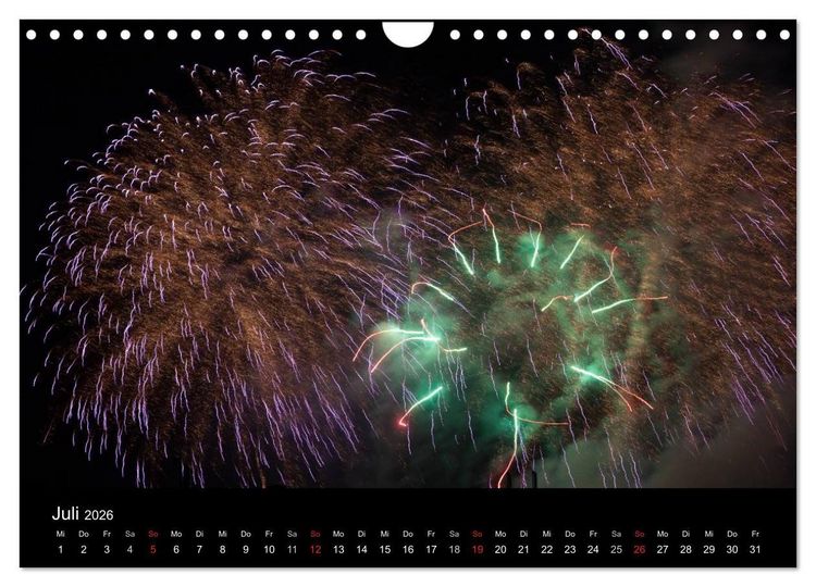 Produktbild: Feuerwerk (Wandkalender 2026 DIN A4 quer), CALVENDO Monatskalender