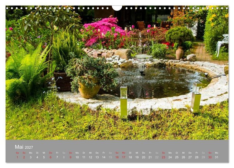 Produktbild: Romantische Garten-Paradiese (Wandkalender 2027 DIN A3 quer), CALVENDO Monatskalender