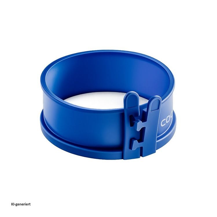 Produktbild: Coox Springform 12 cm mit Silikonring und Porzellanplatte 3 in 1 Backform blau