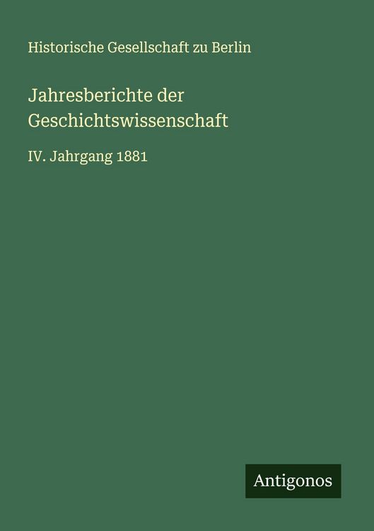 Produktbild: Jahresberichte der Geschichtswissenschaft