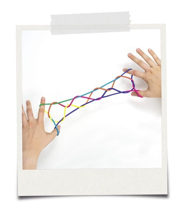 Produktbild: Folia Finger Twist, Fadenspiel 160cm, regenbogen