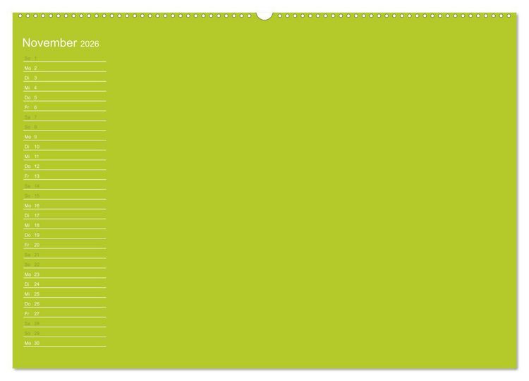 Produktbild: Bastel-Geburtstagskalender gr&uuml;n / Geburtstagskalender (Wandkalender 2026 DIN A2 quer), CALVENDO Monatskalender