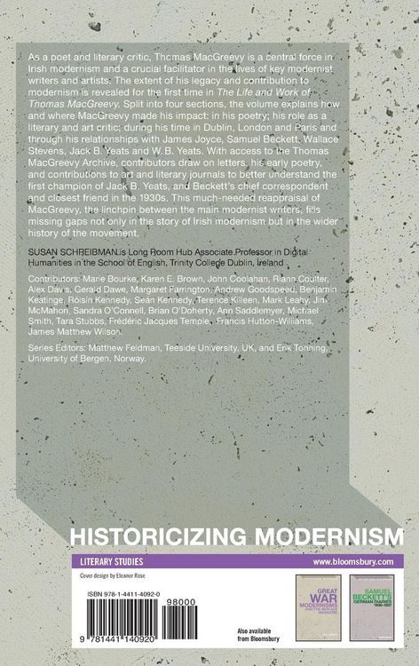 Produktbild: The Life and Work of Thomas Macgreevy