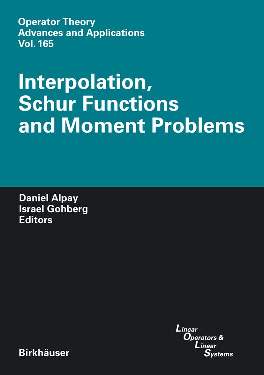 Produktbild: Interpolation, Schur Functions and Moment Problems