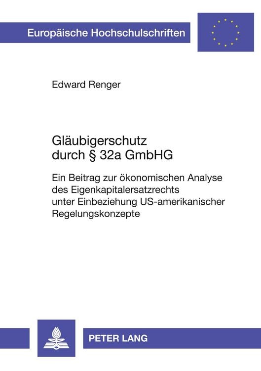 Produktbild: Gläubigerschutz durch § 32a GmbHG