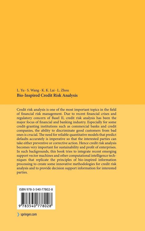 Produktbild: Bio-Inspired Credit Risk Analysis