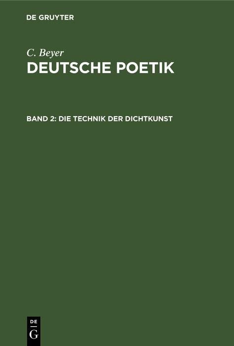 Produktbild: Die Technik der Dichtkunst