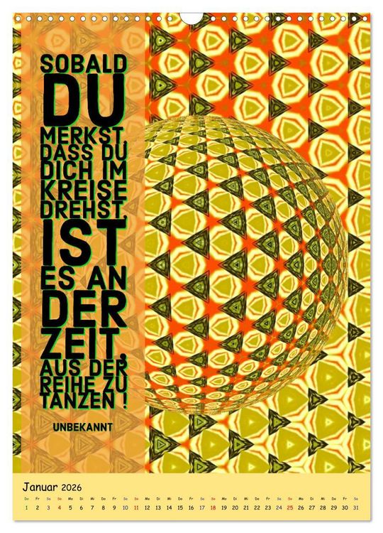 Produktbild: Zeit f&uuml;r...Ver&auml;nderungen mit Weisheiten und Zitaten (Wandkalender 2026 DIN A3 hoch), CALVENDO Monatskalender