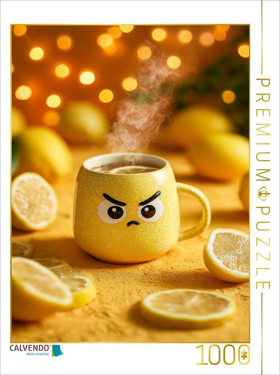 Produktbild: CALVENDO Puzzle W&uuml;tender Zitronentee - Sauer macht lustig im Tassenformat | 1000 Teile Lege-Gr&ouml;&szlig;e 64x48cm Foto-Puzzle f&uuml;r gl&uuml;ckliche Stunden