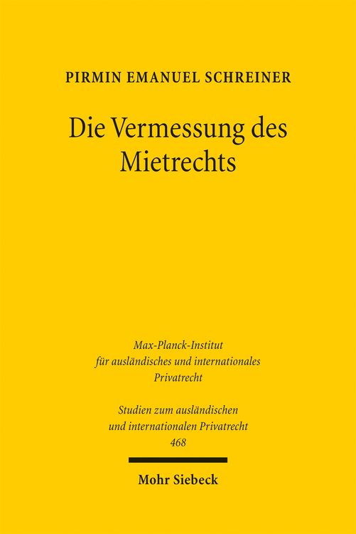 Produktbild: Schreiner, P: Vermessung des Mietrechts