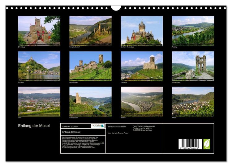 Produktbild: Entlang der Mosel (Wandkalender 2026 DIN A3 quer), CALVENDO Monatskalender