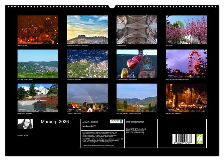 Produktbild: Marburg 2026 (hochwertiger Premium Wandkalender 2026 DIN A2 quer), Kunstdruck in Hochglanz