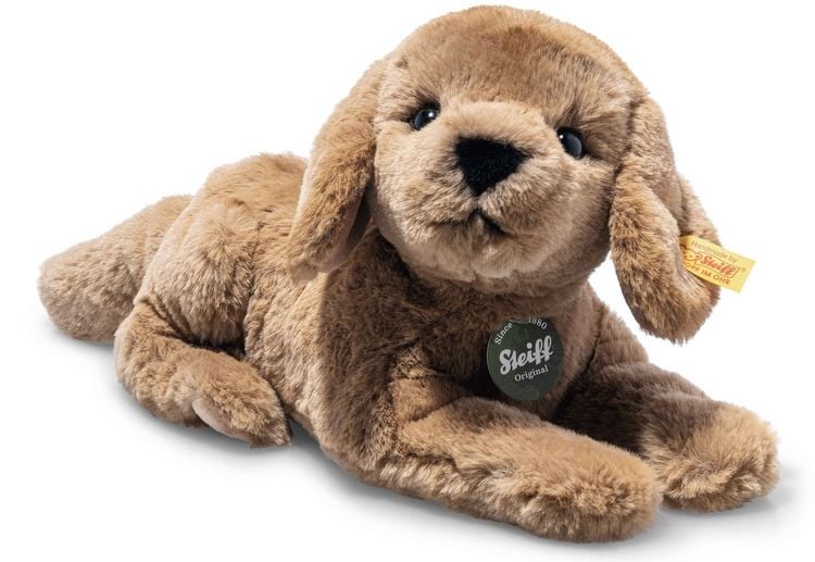 Produktbild: Steiff 076886 - Lenny Labrador, liegend, braun, Pl&uuml;sch, 23 cm