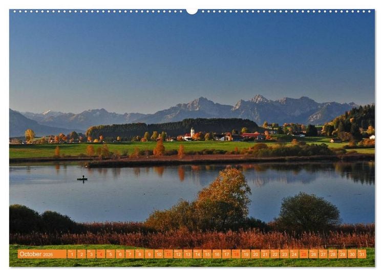 Produktbild: Romantic Places In Bavaria (High Quality Premium Wall Calendar 2026 DIN A2 landscape),CALVENDO 12 Month Wall Calendar