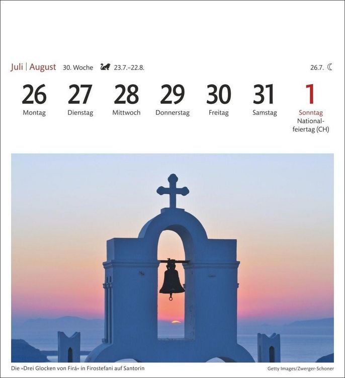 Produktbild: Griechische Inseln Sehnsuchtskalender 2027 - Wochenkalender mit 53 Postkarten