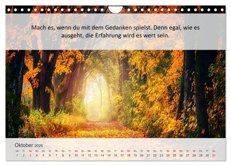 Produktbild: Motivationsspr&uuml;che Erfolgsweg (Wandkalender 2026 DIN A4 quer), CALVENDO Monatskalender