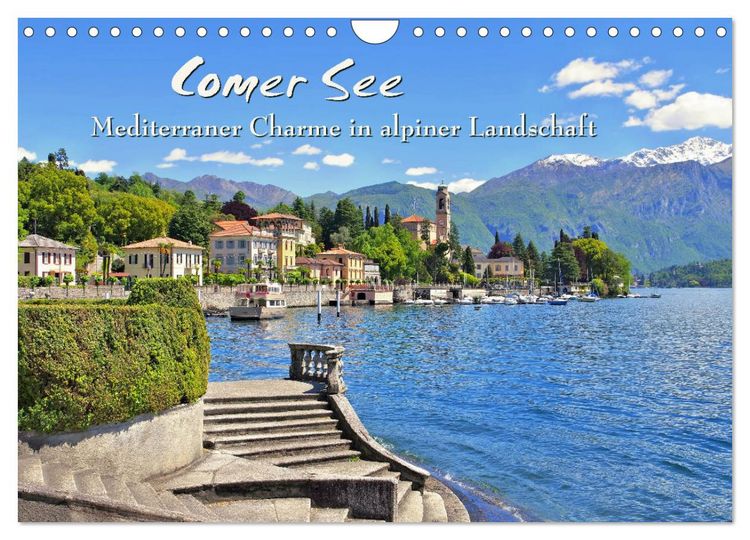 Produktbild: Comer See - Mediterraner Charme in alpiner Landschaft (Wandkalender 2026 DIN A4 quer), CALVENDO Monatskalender