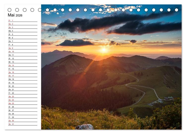 Produktbild: Atemberaubende Alpenwelt (Tischkalender 2026 DIN A5 quer), CALVENDO Monatskalender