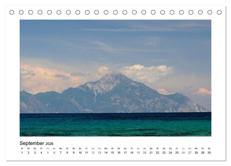 Produktbild: Nordgriechenland &ndash; Pilion, Meteora, Sithonia (Tischkalender 2026 DIN A5 quer), CALVENDO Monatskalender