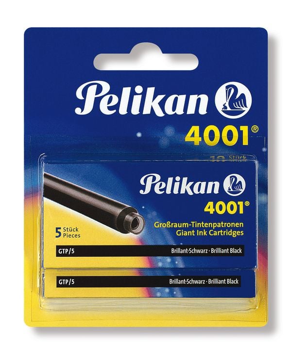Produktbild: Pelikan Tintenpatronen 4001&reg;, 2 x 5 Gro&szlig;raum-Patronen Brillant-Schwarz