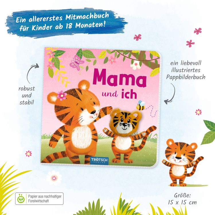 Produktbild: Tr&ouml;tsch Fingerpuppenbuch Mama und ich