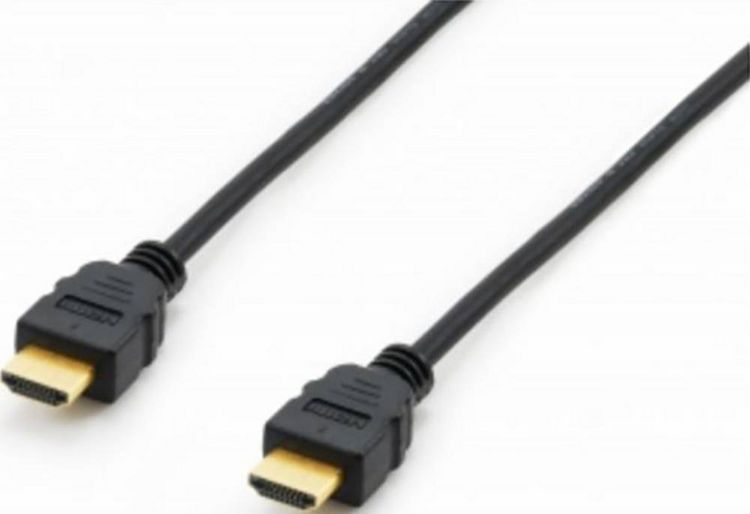 Produktbild: Equip HDMI Anschlusskabel HDMI-A Stecker 1.80 m Schwarz 119350 4K UHD, vergoldete Steckkontakte HDMI-Kabel