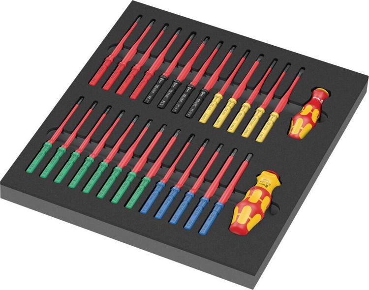 Produktbild: Wera 9751 VDE Schraubendreher-Set 28teilig PH, PZ, TORX, Sechskant, Schlitz