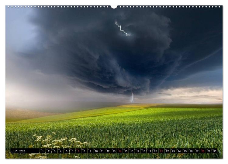 Produktbild: WETTER-LANDSCHAFTEN (hochwertiger Premium Wandkalender 2026 DIN A2 quer), Kunstdruck in Hochglanz