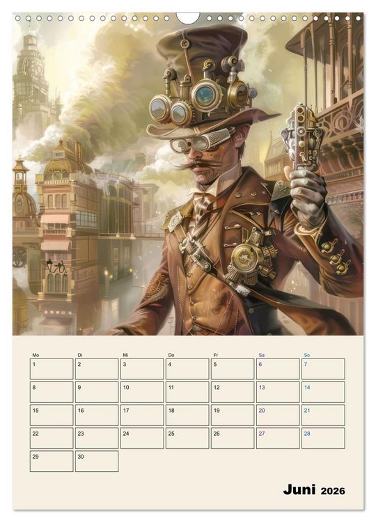 Produktbild: Steampunk - Mechanische Fantasiewelt (Wandkalender 2026 DIN A3 hoch), CALVENDO Monatskalender
