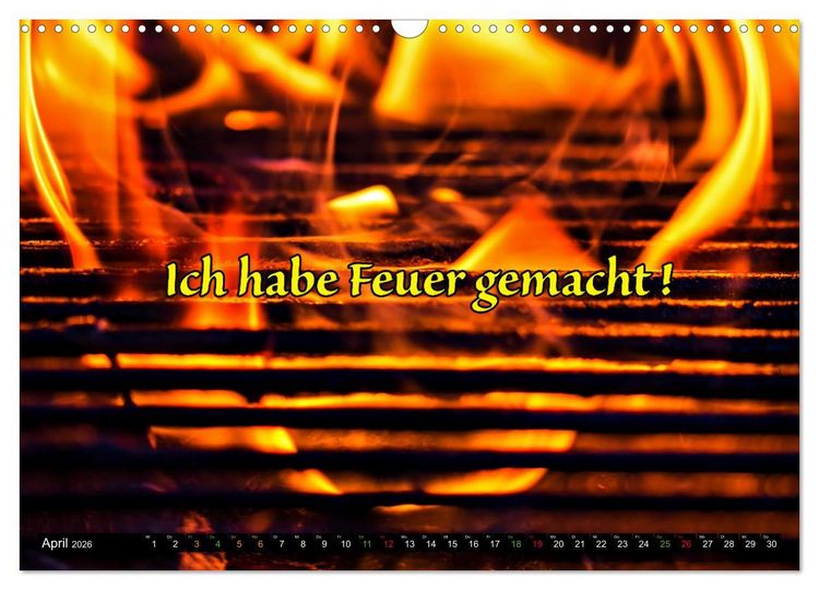 Produktbild: B wie BBQ Impressionen mit Spr&uuml;chen (Wandkalender 2026 DIN A3 quer), CALVENDO Monatskalender