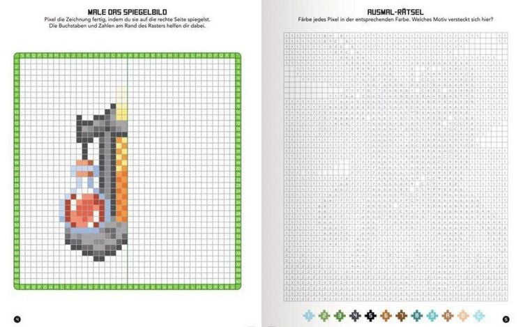 Produktbild: Pixel-Malbuch f&uuml;r Minecrafter &ndash; Crafting Spezial - 70 Pixel-Ausmalbilder aus der Minecraft-Welt