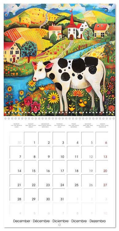 Produktbild: Voyage color&eacute; na&iuml;f (Calendrier mural carr&eacute; 2026 30x30 cm) Calendrier double avec une page pour vos prises de notes