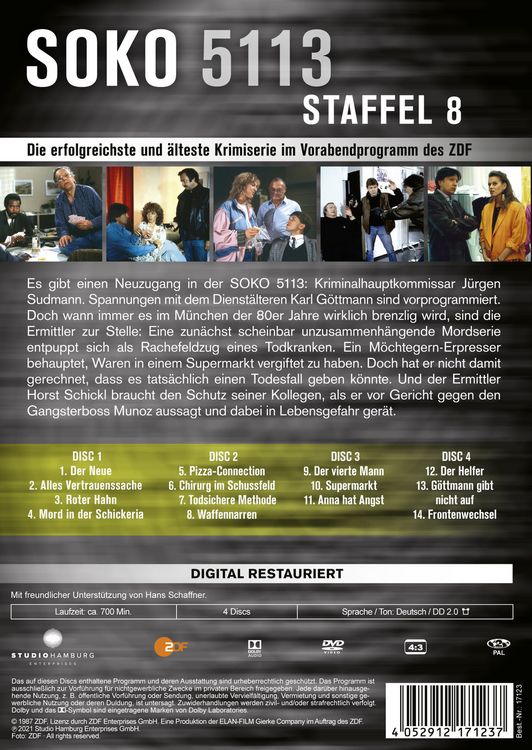 Produktbild: SOKO 5113 - Staffel 8 [4 DVDs]