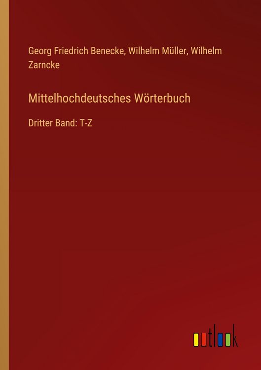 Produktbild: Mittelhochdeutsches W&ouml;rterbuch