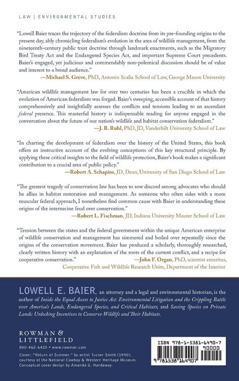 Produktbild: Federalism, Preemption, and the Nationalization of American Wildlife Management