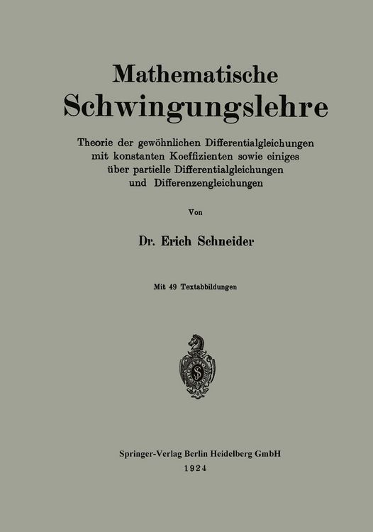 Produktbild: Mathematische Schwingungslehre