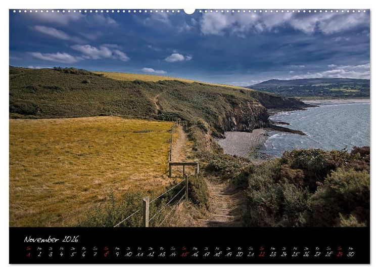 Produktbild: Wales - Pembrokeshire Coast Path (hochwertiger Premium Wandkalender 2026 DIN A2 quer), Kunstdruck in Hochglanz