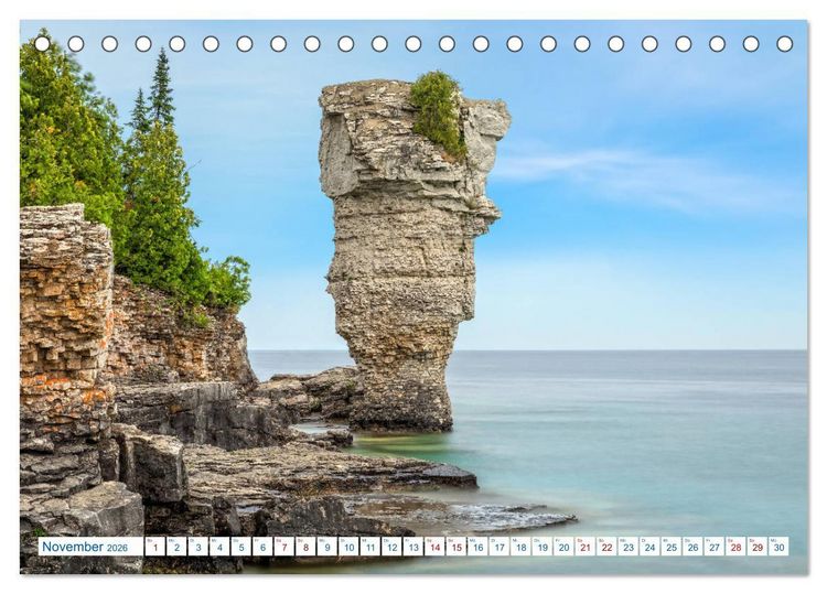 Produktbild: Ontario Kanada, Lake Huron und Georgian Bay (Tischkalender 2026 DIN A5 quer), CALVENDO Monatskalender