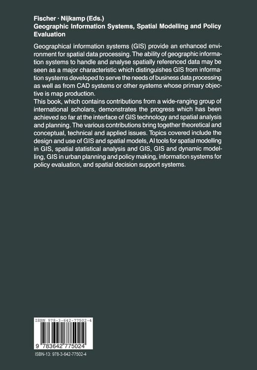Produktbild: Geographic Information Systems, Spatial Modelling and Policy Evaluation