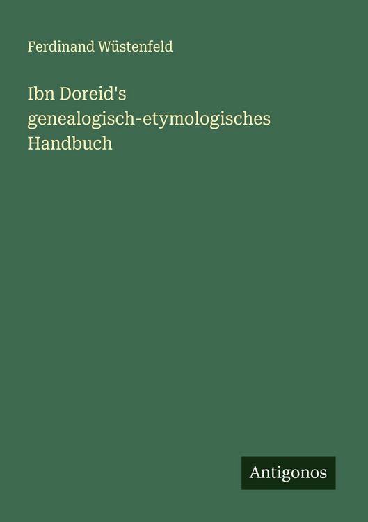 Produktbild: Ibn Doreid's genealogisch-etymologisches Handbuch