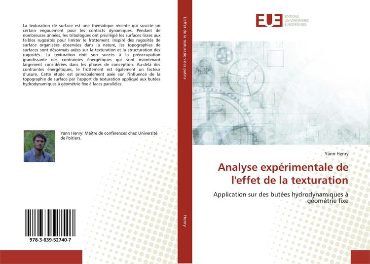 Produktbild: Analyse exp&eacute;rimentale de l'effet de la texturation