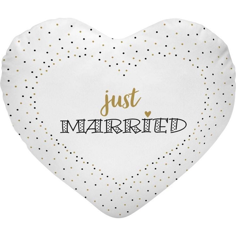 Produktbild: Pl&uuml;schkissen Herz Just married