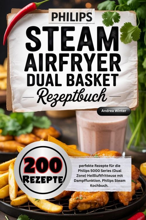 Produktbild: Philips Steam Airfryer Dual Basket Rezeptbuch