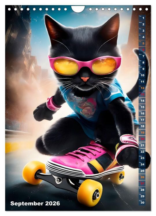 Produktbild: Outdoor sports for cats (Wall Calendar 2026 DIN A4 portrait), CALVENDO 12 Month Wall Calendar