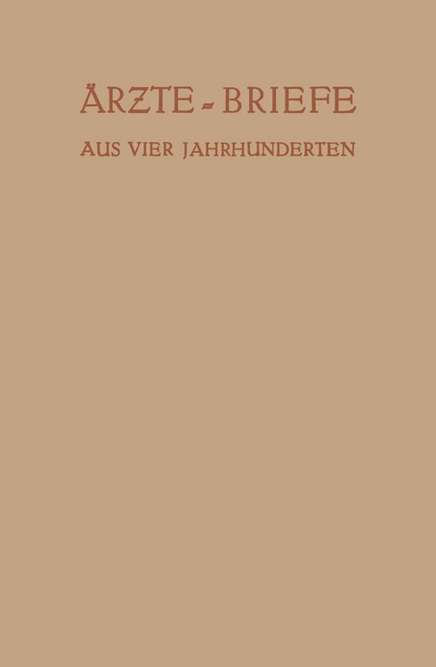 Produktbild: &Auml;rzte &mdash; Briefe aus Vier Jahrhunderten